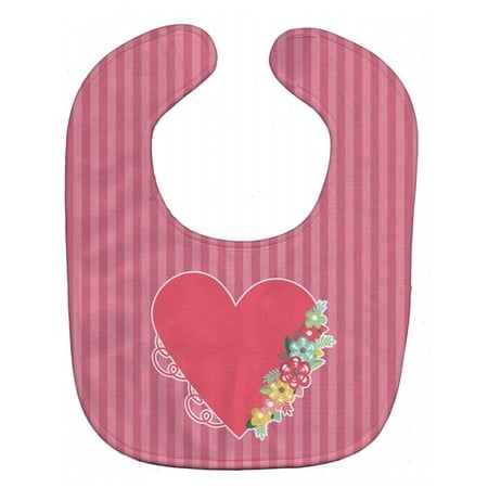 Heart & Flowers Baby Bib