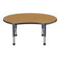 thumbnail image 3 of ECR4Kids 48in Crescent Premium Thermo-Fused Adjustable Activity Table Oak/Navy/Navy - Chunky Leg, 3 of 3