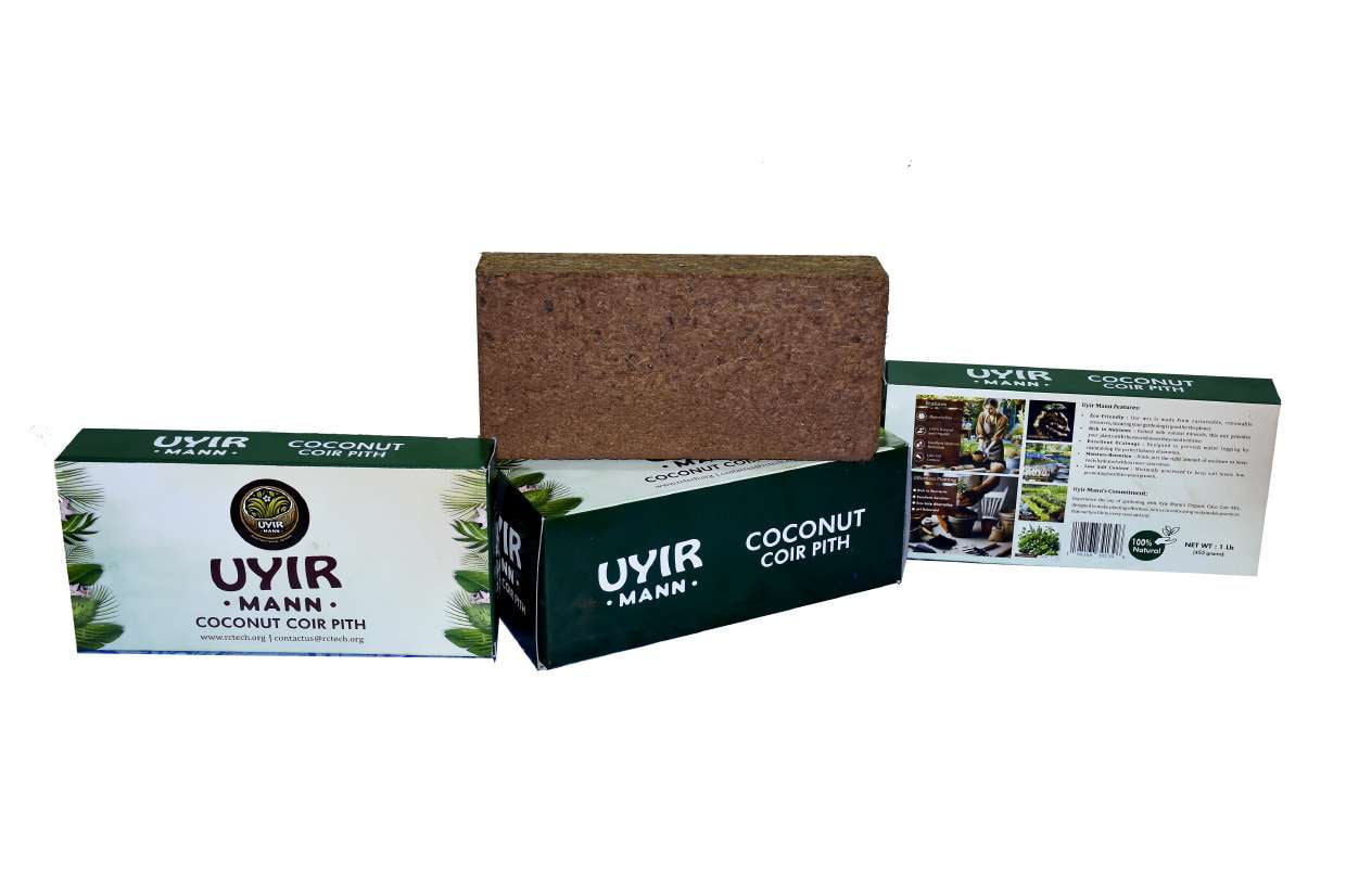 Coco Coir 1 LB Brick (Single Pack) - Premium Coco Coir for Plants, Herbs, & Gardening - Sustainable Coco Coir Brick with Low EC & pH Balance - Compressed for Superior Planting and Growth.