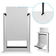 Pet Dog Flap Dual Entry Door Magnetic Aluminum Locking Sliding Screen Gate Frame