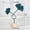 Navy blue, variant on Modern Iron Ginkgo Leaf Desk Decor with Wood Base, Minimalist Metal Plant Statue Art