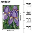 thumbnail image 3 of WOBOGO Purple Iris Notebook College Horizontal Grid Paper Ink Spill Resistant Water Resistant Cover 8.3x5.7x0.4in, 3 of 8