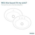 thumbnail image 3 of Moen Rinza 84627 Chrome 1-Handle Single Hole WaterSense Bathroom Sink Faucet with Drain with Deck Plate, 3 of 3