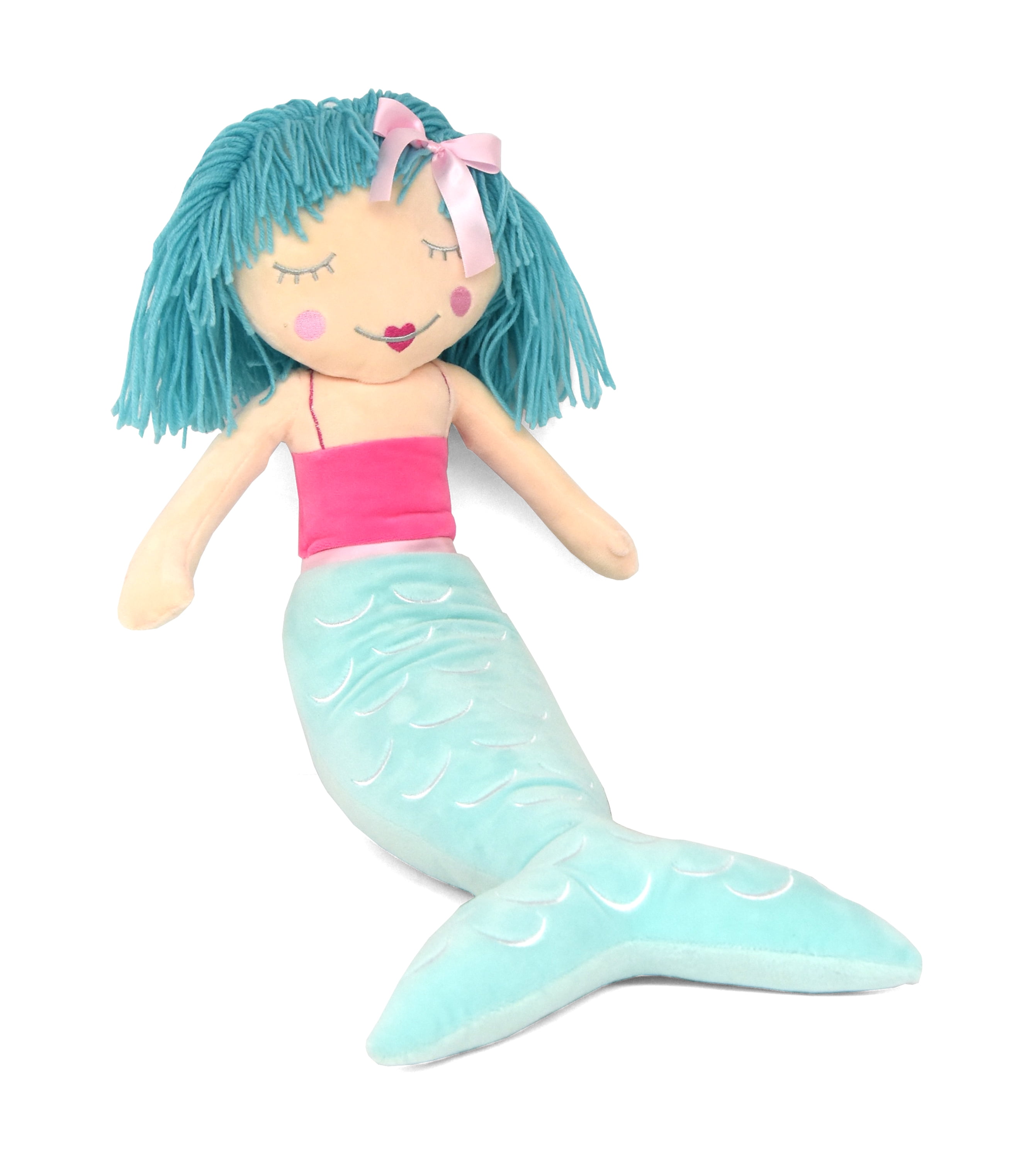 Your Zone Kids 3D Figural Plush Mermaid Decorative Throw Pillow, 16"
