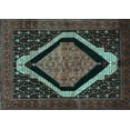 thumbnail image 1 of Ahgly Company Indoor Rectangle Persian Light Blue Traditional Area Rugs, 8' x 10', 1 of 4