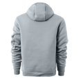 thumbnail image 3 of miqiqism Mens Hoodie Pullover Long Sleeve Casual Hoodies Fashion Solid Color Sweatshirts Drawstring Zipped V Neck Hooded Shirt with Kanga Pocket,Gray,Medium, 3 of 5