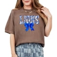 thumbnail image 2 of Trendy Lions Floral Shirt for Women and Teens Cute Blue Bow Sports Tee Espresso Shirt Adult Small, 2 of 4