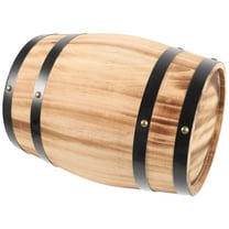 PTOOTP Handmade Brown Wood Barrel Decor for Home and Bar Multi-Functional