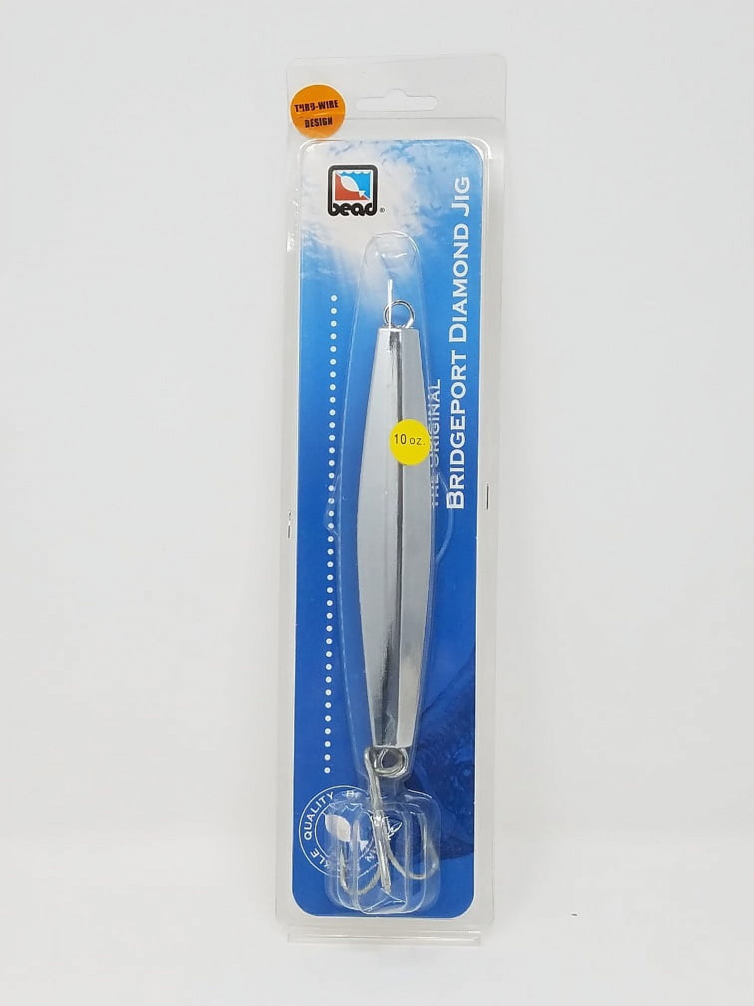 (3 pack) Bead Bridgeport Diamond Jig with Treble Hook, 10 oz., D63 Fishing Jig