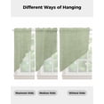 thumbnail image 4 of Sage Green Burlap Texture Swag Valances for Windows, Farmhouse Vintage Sage Green Rod Pocket Sheer Valances for Large Windows, Swag Toppers Light Filtering for Kitchen Living Room 2 Panels 36''x45'', 4 of 6