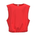 thumbnail image 2 of (24 pack) Athletic Works Sleeveless Pullover Junior Scrimmage Vest&nbsp;(Kids), Red, 6-Pack, 2 of 6