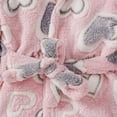thumbnail image 6 of WOYY Kids Flannel Bathrobe Boys Girls Winter Warm Cute Hooded Sleepwear Robe, Sizes 1-8, 6 of 7