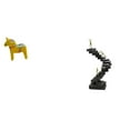 thumbnail image 1 of Figura de escritorio,Estatua tradicional sueca del caballo de Dala,Figura creativa del caballo Dalecarliano,Estatua de escalera,Estatua de escalera con libros para escalar,decoración artística, 1 of 8
