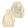 thumbnail image 1 of Chandail à Capuche Imprimé Floral pour Femmes Confortable Décontracté Chandail à la Mode Automne Hiver Design Lettre Doux Chaud Confortable, 1 of 2