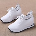 thumbnail image 6 of Willtoo Womens Sneakers Hidden Wedge Height Increasing Trainers Breathable Mesh Lace-Up Walking Shoes Lightweight Stretch Knit Casual Shoes, 6 of 6