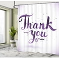 thumbnail image 5 of Ambesonne Thank You Shower Curtain, Spots Paintbrush Strokes, 69"Wx84"L, Dark Purple Violet, 5 of 5
