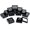Black, variant on 12 Pack Gemstone Display Box Jewelry Container with Clear Top Lid