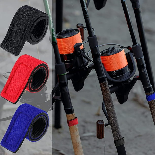 6 Pieces Fishing Rods Strap Fishing Pole Belts Pole Straps Stretchy Rod  Holder Elastic Fishing Tackle Ties Casting Rod Straps for Casting Rods  Fishing Rod and Fly Rods, 3 Colors 