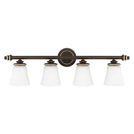 - Asher Champagne Bronze Four-Light Vanity