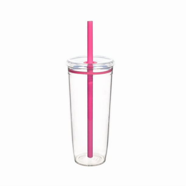 Taza con pajita, creativa, de cristal, para regalar, cristalería transparente para zumos, café, té, leche, chocolate caliente, ideal para fiestas, 600 ml.