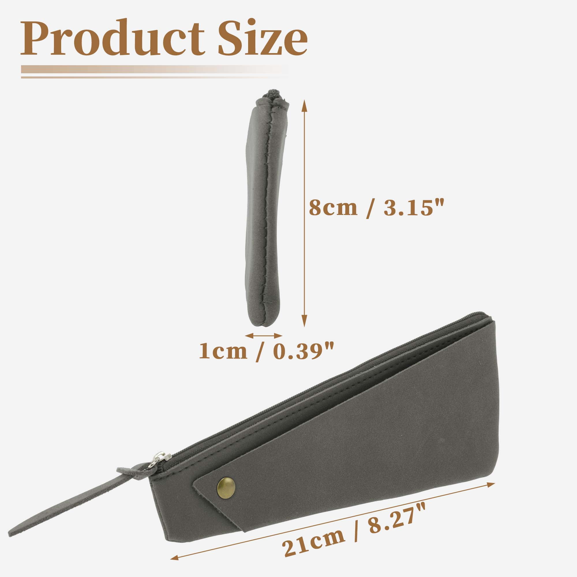 Unique Bargains Frosted Irregular Shape Style Pen Bag Organizer Gray
