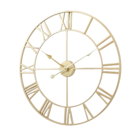 DESIGNICE 2026 New Wall Clock Elegant Roman Numeral Design Bathroom Clock Iron Craftsmanship with Smooth Finish Small Wall Clock Style5 for Bathrooms Kitchens Living Rooms Bedrooms Offices Hallways