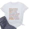 thumbnail image 6 of Inverlee Womens T Shirts Crewneck Dressy Casual Short Sleeve Tops Boho Funny Letter Print Shirts Flowy Work Tunic Blouse Tee, 6 of 7