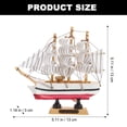 thumbnail image 2 of Wooden Sailboat Ornament Mediterranean Style Sailboat Model Wooden Craft Home Table Decoration (Random Color and Letters), 2 of 8