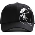 thumbnail image 2 of ZHAOCHENG Gorra de béisbol para hombre, gorra deportiva de algodón para exteriores, gorra con botones en la parte posterior y calavera genial para hombre y mujer, 2 of 5