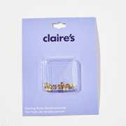 Claire's Silver and Gold Metal Clutch Back Earrings, for All Ages, Unisex, 6-Pack