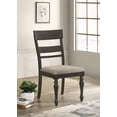 thumbnail image 2 of Bridget Ladder Back Dining Side Chair Stone Brown and Charcoal Sandthrough (Set of 2), 2 of 2