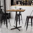 thumbnail image 2 of Bowery Hill 36" Square Restaurant Bar Table in Black and Walnut, 2 of 4