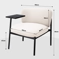 thumbnail image 2 of LUCKLIFE Upholstered Accent Chair with Sturdy Table & cup Holder for Living Room, Beige, 2 of 8