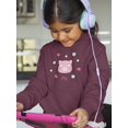 thumbnail image 2 of Storybook Pig Smiling Face Hoodie Juniors -Image by Shutterstock,  Large, 2 of 4