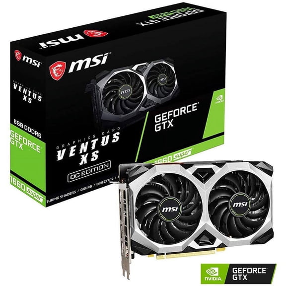 MSI GeForce GTX 1660 Super Ventus XS OC 6GB Graphics Card, Silver