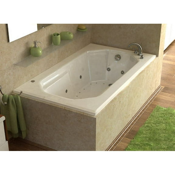 Atlantis Tubs 3660MDL Mirage 36 x 60 x 23 Rectangular Air and Whirlpool Jetted Bathtub w/ Left Side Pump Placement