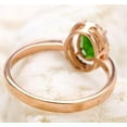 thumbnail image 5 of 1.50 Carat Halo Green Emerald 8x6mm Oval Shape And Moissanite Diamond Engagement Ring in 10k Rose Gold for Her, 5 of 5