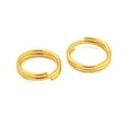 thumbnail image 2 of Brass Split Rings Double Loops Jump Rings Real 18K Gold Plated 6x1.5mm Inner Diameter: 5mm Single Wire: 0.5mm, 2 of 3