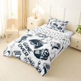 thumbnail image 2 of Homewish Cartoon Gaming Controller Twin Comforter Sets,Game Over Print Bedding Set,White,Gamepad Reversible,2pcs,1 Comforter and 1 Pillowcase, 2 of 7