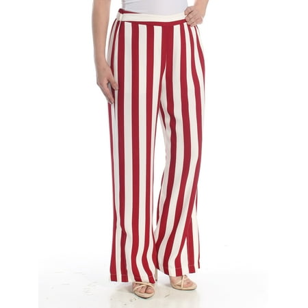 Bar III - BAR III Womens Red Striped Flare Pants Size: S - Walmart.com