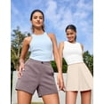 thumbnail image 2 of G4Free Athletic Shorts for Women Shockcord Sweat Shorts Summer Casual Lounge Shorts with Pockets Smoofit Modal Soft, 2 of 7