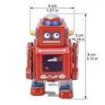 thumbnail image 2 of Red Tin Robot Robots Metal Wind Up Robot Toy Decorative Vintage Iron Toy for Red Clockwork Collector S Item Unique Miniature Figurine, 2 of 6
