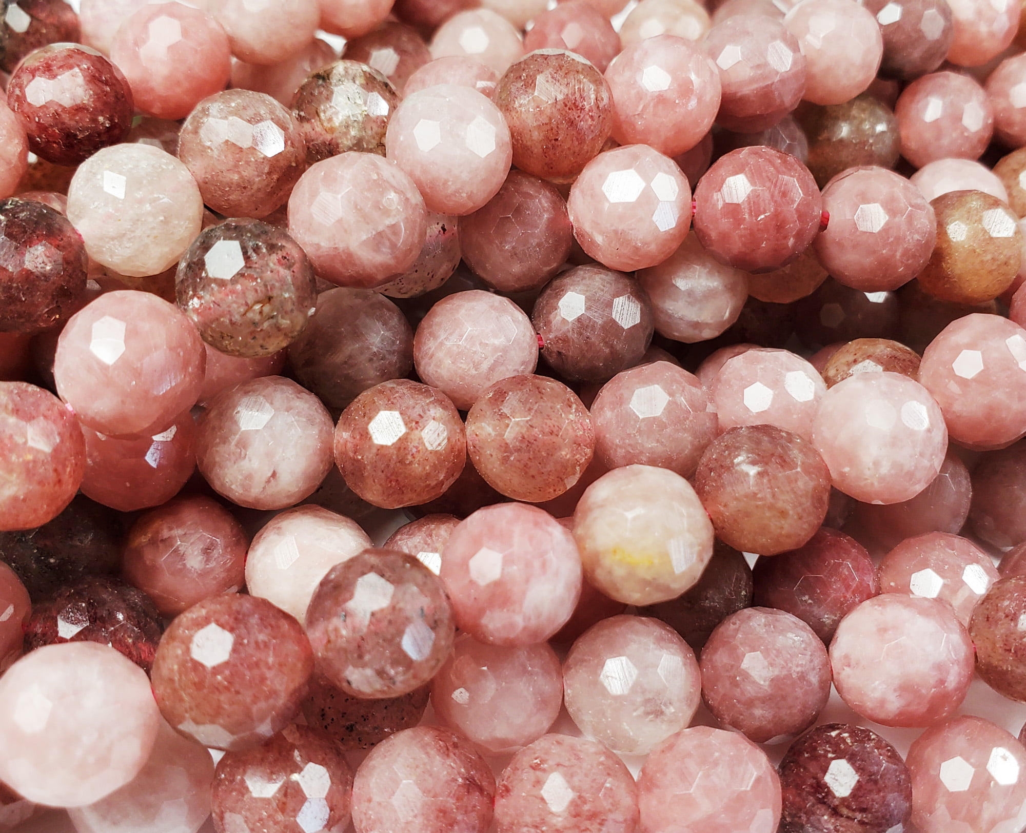 Natural Strawberry Quartz Gemstone Round Beads 15'' 6mm 8mm 10mm 12mm 14mm 16mm 