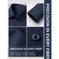 thumbnail image 4 of Mens Dress Shirt Long Sleeve Turndown Collar Tops Formal Business Shirt Dress Top Button Down Shirts Navy L, 4 of 7