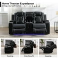 thumbnail image 5 of Othniel Power Reclining Loveseat Sofa with Bass Speaker,LED Light,USB Port,Cup Holder Black, 5 of 10