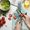 thumbnail image 3 of Valentines Day Cutting Board, Love Tree with Heart Romance Fruits Leaves Forest Couple Art, Decorative Tempered Glass Cutting and Serving Board, Wine Bottle Shape, Vermilion Black, by Ambesonne, 3 of 5