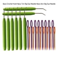 thumbnail image 3 of Justharion Plastic Crochet Hook Kit Portable Hand Held Ergonomic Professional Reusable Wood Handle Sewing Shop Crocheting Needles 8 Sets 1Set, 3 of 5