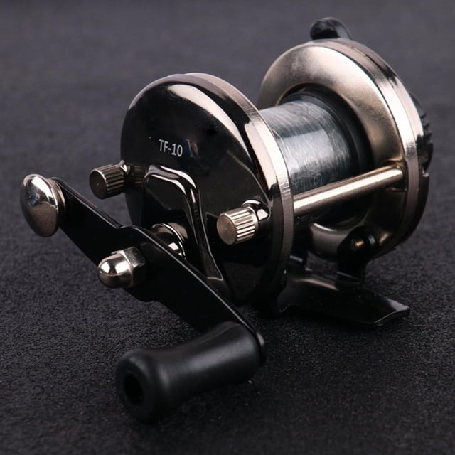KEENSO Petite Roue d'Assiette, Moulinet de Pêche d'Hiver Portable avec Ligne