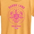 thumbnail image 3 of Barbie the Movie - Barbie Land - Dolls Rule - Women's Short Sleeve Graphic T-Shirt, 3 of 6
