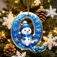 thumbnail image 3 of JeashCHAT Christmas Initial Snowman Ornaments, Personalized DIY 26 Letters Acrylic Pendant Christmas Tree Decoration, Christmas Gifts, 3 of 4